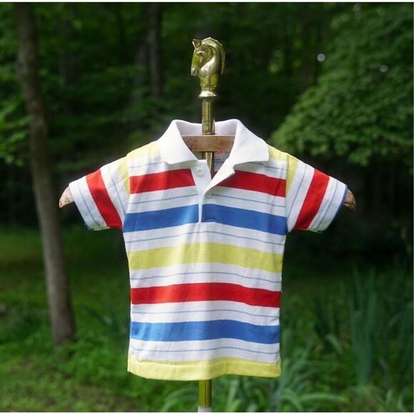 Vintage Other - Vintage 90s Health-Tex Boys Primary Color Polo Shirt